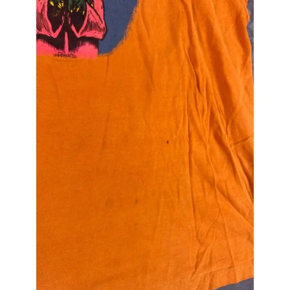 Vintage Roach 70s Trust Me Alien Graphic T-Shirt Orange Single Stitch USA Made